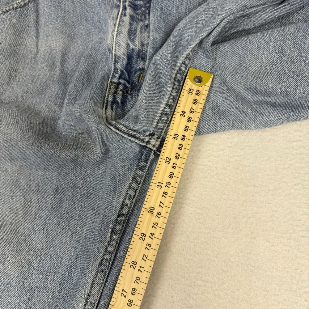 Vintage 90s Anchor Blue Easy Fit Jeans Mens 36x32 Distressed Light Wash Denim